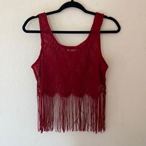 Fringe tank top